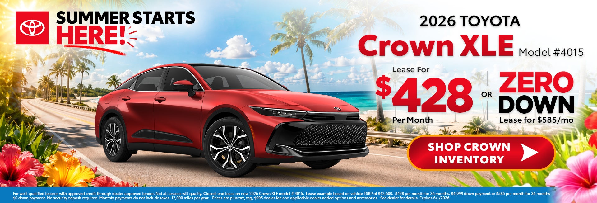 summer starts here toyota crown 